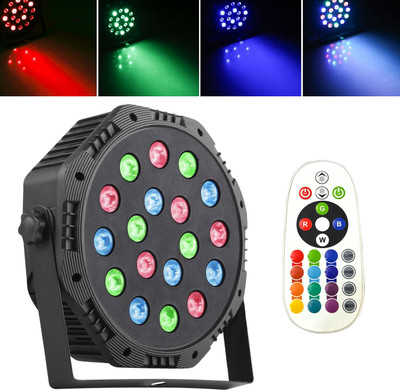 MOOZMOB 18 LED Round Par Light Disco Dj Single Disco Ball(Ball Diameter: 18 cm)