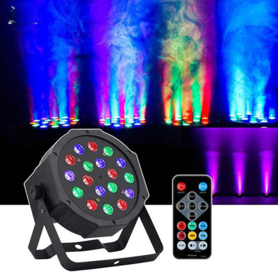 WBD 18 LED RGB DJ PAR Light Stage Wash Lighting Sound Activated with DMX Controller Single Disco Ball(Ball Diameter: 18 cm)