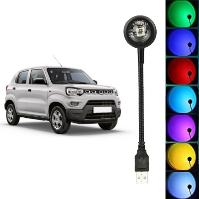 MOOZMOB USB Operated Plug and Play 360 Degrees Flexible Portable Multicolored Light for Cars Atmosphere Light for Cars SUVs Trucks and Home Decor Bedroom Projection Led Light(Black)