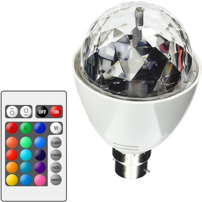 RENTOOR 360 Rotating LED Party Light with Remote Control Single Disco Ball(Ball Diameter: 2.5 cm)