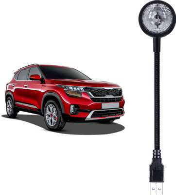 MOOZMOB Portable & Flexible USB Disco Light 7 Colors + 9 Functional Modes with Pattern Changing Button USB Disco Projector Light for Seltos Car SUVs Birthday Home USB Led Light(Black)