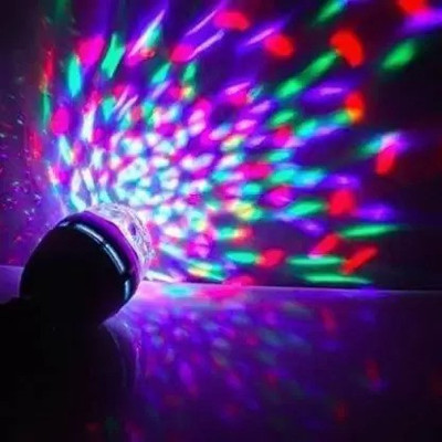 Glamezone Disco LED Light,LED Rotating Bulb Light Lamp for Party/Home/Diwali Decoration Single Disco Ball(Ball Diameter: 2.5 cm)