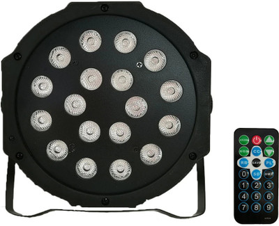 KAVYARA 18 RGB LED PAR Light for DJ Setup Sound Activated Disco Light with DMX Control Shower Laser Light(Ball Diameter: 18 cm)
