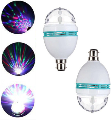 WRADER Rotating Party Disco Bulb Stage Bulb for Party Home Decor and Diwali Disco Bulb Single Disco Ball(Ball Diameter: 8 cm)