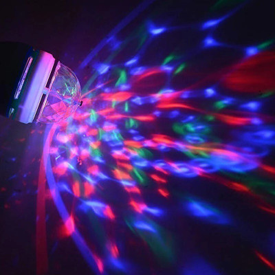 Glowing Night LED Rotating Light Lighting RGB Disco Party Crystal Ball Lights Effects Single Disco Ball(Ball Diameter: 2.5 cm)
