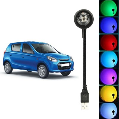 MOOZMOB USB Operated Plug & Play 360 Degree Flexible Multicolor Light for Car Atmosphere Light for SUVs CarsTrucks Home Decor and Bedroom USB Sunset Projection Led Light(Black)