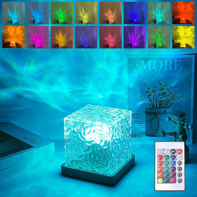 Zovilstore Ocean Wave Projector Light, Romantic LED Night Light with 3D Water Wave Effect Night Lamp(12 cm, Multicolor)
