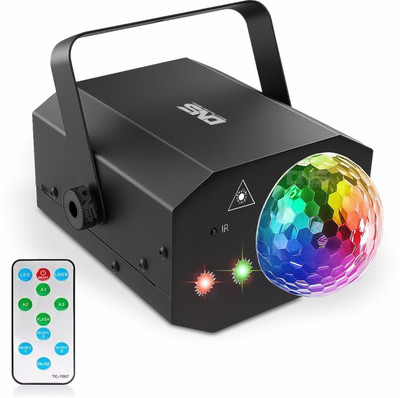 MHAX DJ Disco Light,Sound Activated,Strobe Laser Light for Party–Music Effects Motion(50 nm, RGB)