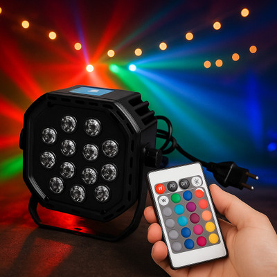 stylnet 12 LED Mini DJ Par Disco/Club Light with Remote, Diwali light,home decoration Disco Ball Set(Ball Diameter: 10 cm)