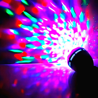 RavAry Rotating LED Crystal Bulb Magic Disco Light Night Lamp Single Disco Ball(Ball Diameter: 2.5 cm)