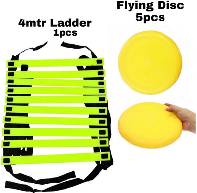 VISHAL ENTERPRISE Flying Disc 5pcs Quality of Good With Speed And Agility Ladder 4Meter 1pcs Plastic Discus Throw Disc(0.5 kg)