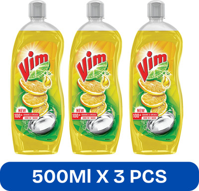 Vim Dish Cleaning Gel With power of lemons Dish Cleaning Gel(LEMON, 3 x 500 ml)
