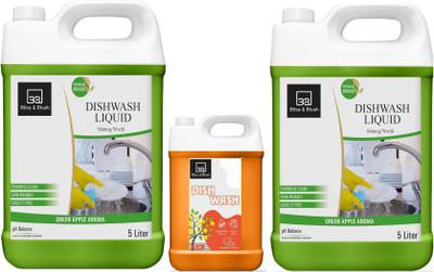 BLISS & BLUSH Dish Wash Liquid /Premium Quality Neem 10L & Orange 1L Dish Cleaning Gel(Neem, 3 x 3.67 L)