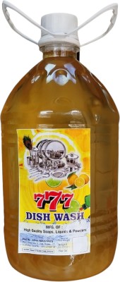 777 Lemon Dishwash Liquid Gel 5L | Yellow Utensils Cleaner Liquid Dish Cleaning Gel(Lime, 5 L)
