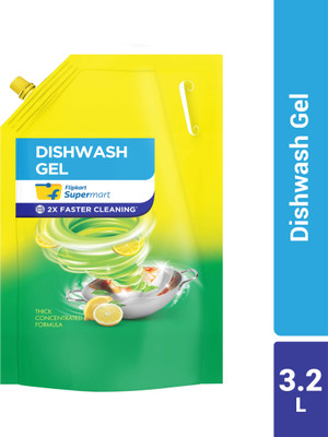 Flipkart Supermart Dish Cleaning Gel Dish Cleaning Gel(Lemon, 3.2 L)