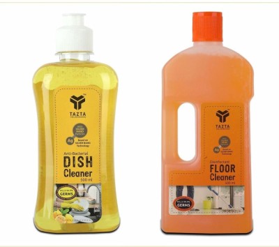 TAZTA Combo Of Floor Cleaner ( 1 X 500ml) And Dish Cleaning Gel(1 X, 500 ml)