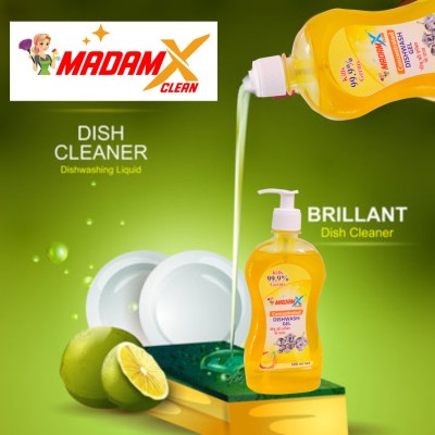 Madam X clean Dishwash Liquid Gel Lemon, Dish Cleaning Gel(lemon, 500 ml)
