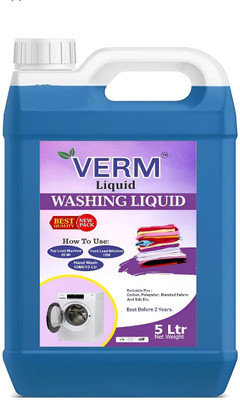vermliquids Liquid Detergent 5L, For Hand Wash, Front and Top Load Washing Machine Dish Cleaning Gel(Lavender, 5 L)