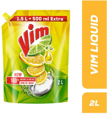 Vim LIQUID POUCH Core Dish Cleaning Gel(Lemon, 2 L)