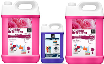 BLISS & BLUSH Detergent Liquid Ultra Power Rose 10L & Detergent Liquid Front Lavender 1L Dish Cleaning Gel(Rose, 3 x 3.67 L)