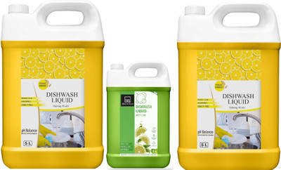 BLISS & BLUSH Dish Wash Liquid For Utensil Cleaner Lemon 10L & Neem 1L/' Dish Cleaning Gel(Lemon, 3 x 3.67 L)