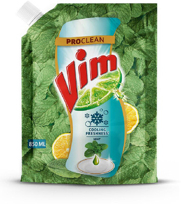 Vim Anti Smell Liquid 850ml Dish Cleaning Gel(Mint, 850 ml)