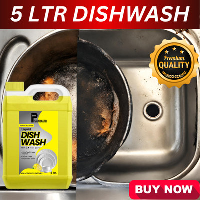 Pisharnath Dish Wash Liquid Powerful For Utensil Cleaning Lemon 5Ltr Dish Cleaning Gel(lemon, 2 x 5 L)