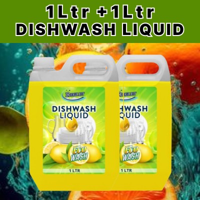 REGLET NatureShine Dish Wash Gel: Natural, Renewable, Residue-Free Dish Cleaning Gel(LIME, 2 L)