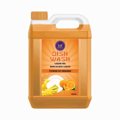 SJV ENTERPRISE Dish Cleaning Gel Non Acidic Dishwashing Detergent Dish Cleaning Gel(ORANGE, 5 L)