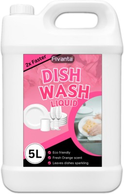 FIVANTA Dish Wash Liquid 5 Ltr.. | Biodegradable, Non-Toxic.... | Dish Cleaning Gel(Rose, 5000 ml)