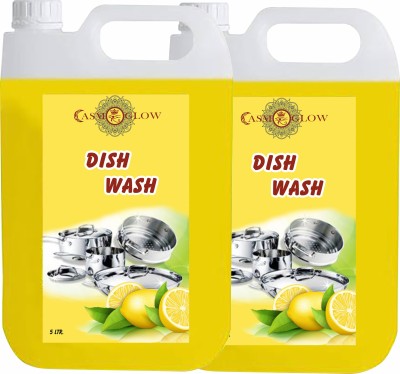 casmoglow Dish Cleaning Gel Non Acidic Dishwashing Detergent Dish Cleaning Gel(Lemon, 2 x 5 L)