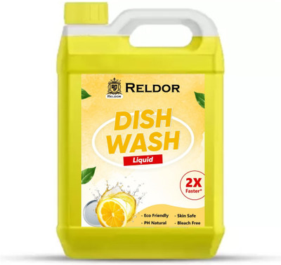 RELDOR Lemon Dishwash Anti Bac Liquid AND Anti Smell Liquid Dish Cleaning Gel Dish Cleaning Gel(Lemon, 5 L)