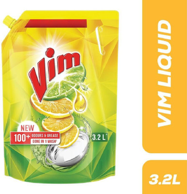 Vim Dishwash Core Dish Cleaning Gel(Lemon, 3.2 L)