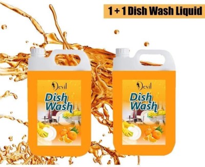 Devil 1+1 LTR FANTA DISH WASH Dish Cleaning Gel(FLORAL, 2 x 1 L)