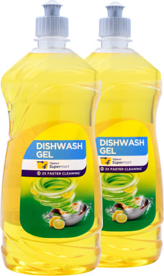 Flipkart Supermart Lemon Dish Cleaning Gel(Lemon, 2 x 750 ml)