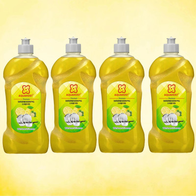 AQUAHOST Lemon fragrance Dish Cleaning Gel(Lemon, 4 x 0.5 L)