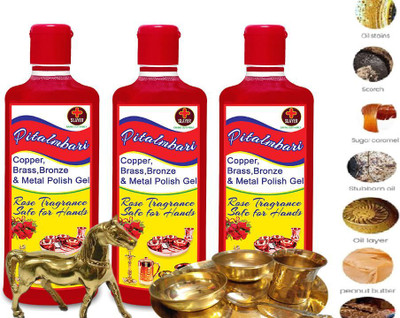 Slayer Silver, Copper,Bronze & Metal Cleaner Liquid gel(COMBO PACK) Dish Cleaning Gel(Rose, 3 x 200 ml)