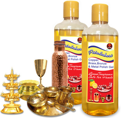 Slayer Copper, Brass, Bronze & Steel Polish / Cleaner (Combo Pack) Stain Remover Dish Cleaning Gel(Rose Fragrance, 2 x 0.2 L)