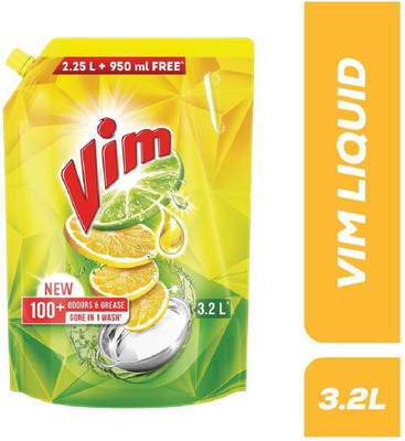 Vim Dishwash Core Dish Cleaning Gel(Lemon, 3.2 L)