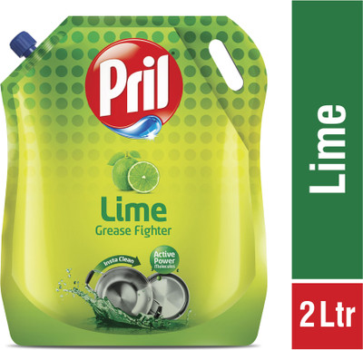 Pril DISHWASH LIME GREASE FIGHTER Dish Cleaning Gel(Lime, 2 L)
