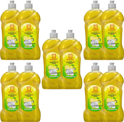 AQUAHOST Dishwash Cleaning Power Full Gel(5L) Dish Cleaning Gel(Lemon, 10 x 500 ml)