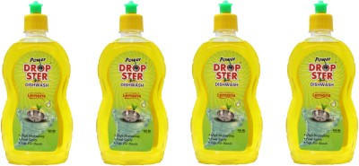 dropster Dishwash With the Power Of Lemon-High Degreasing, Food Safety And Safe For Hands Dish Cleaning Gel(Lemon, 4 x 500 ml)