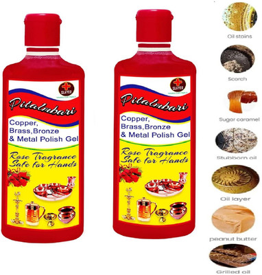 Slayer Copper, Brass, Bronze & Steel Polish / Cleaner (Combo Pack) Dish Cleaning Gel(Rose Fragrance, 2 x 0.2 L)