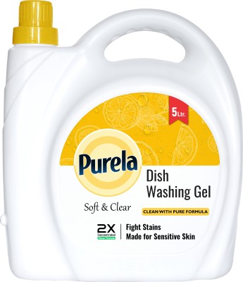PURELA Dish Cleaning Gel, Dish wash Utensil Cleaning liquid, Dish Washing Liquid Dish Cleaning Gel(Lemon Spike, 5 L)