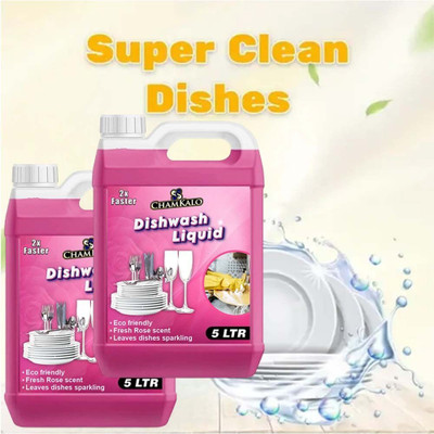 UPASTHIT Rose dish wash Liquid Detergent with Lemon foroil off Kitchen Cleaner Combo Dish Cleaning Gel(Rose, 10 L)