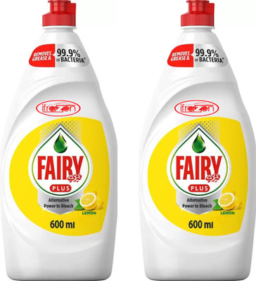 ifrazon Imported Fairy Plus Dishwash liquid Dish Cleaning Gel(Lemon, 2 x 600 ml)
