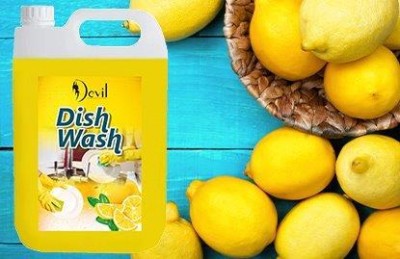 Devil DISH WASH YELLOW 5 LTR Dish Cleaning Gel(FLORAL, 5 L)