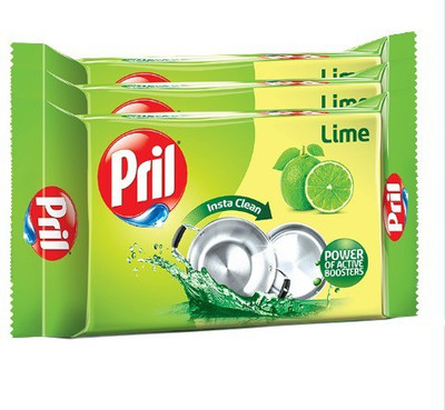 Pril Insta Clean Lime Dishwash Bar(3 x 200 g)