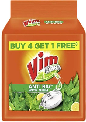 Vim Extra Anti Bac with Neem Dishwash Bar (4 x 237.5 g) Offers & Cashback