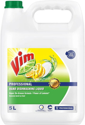 Vim Dishwash Liquid Gel Lemon, With Lemon Fragrance, Leaves No Residue Dish Cleaning Gel(Lemon, 5000 ml)